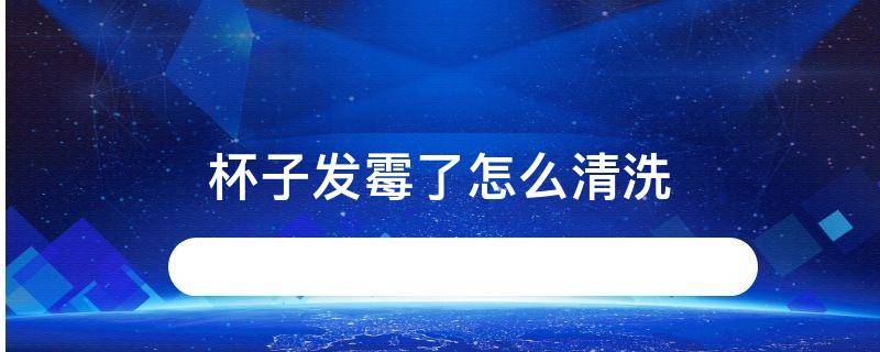 杯子发霉了怎么清洗