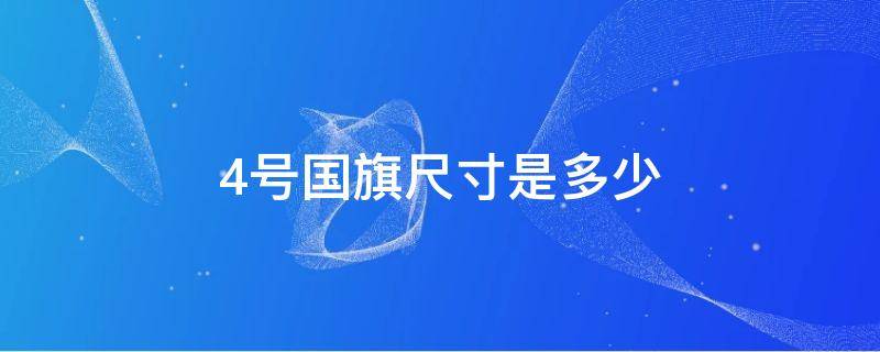4号国旗尺寸是多少