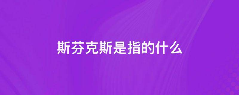 斯芬克斯是指的什么