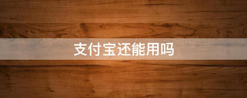 支付宝还能用吗