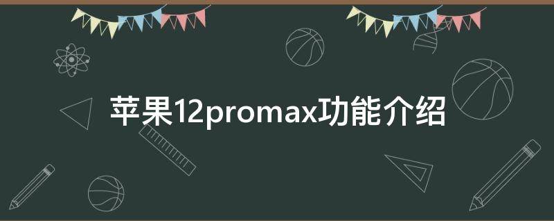 苹果12promax功能介绍