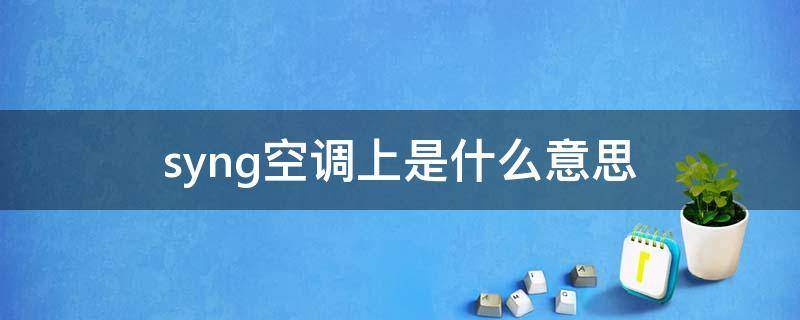 syng空调上是什么意思