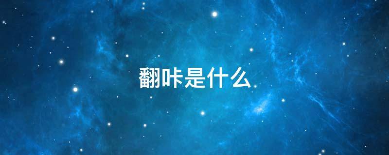 翻咔是什么