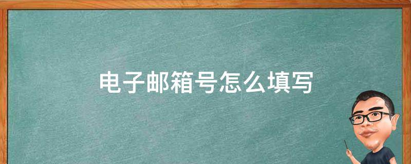 电子邮箱号怎么填写