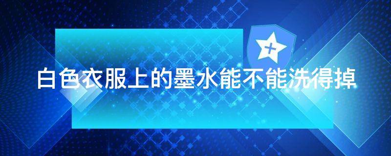 白色衣服上的墨水能不能洗得掉