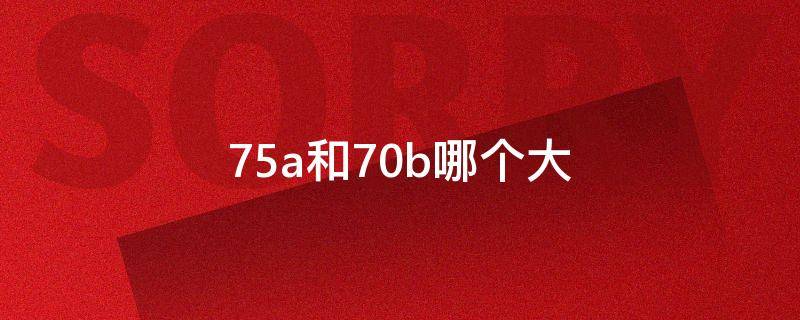 75a和70b哪个大