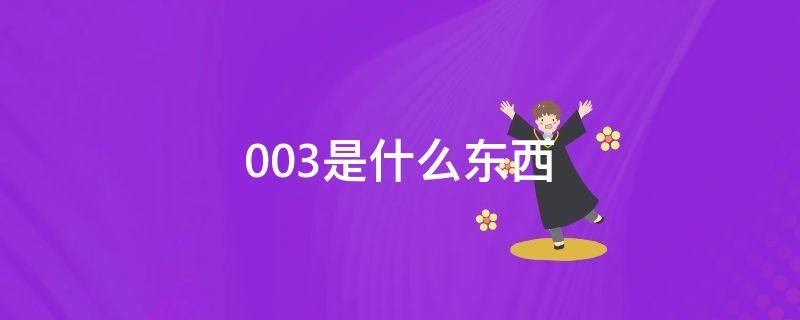 003是什么东西