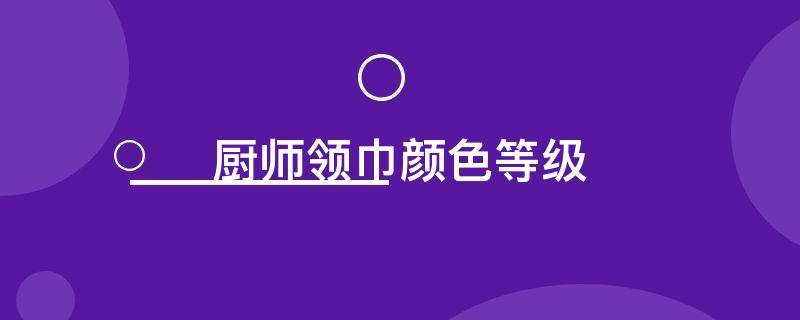 厨师领巾颜色等级