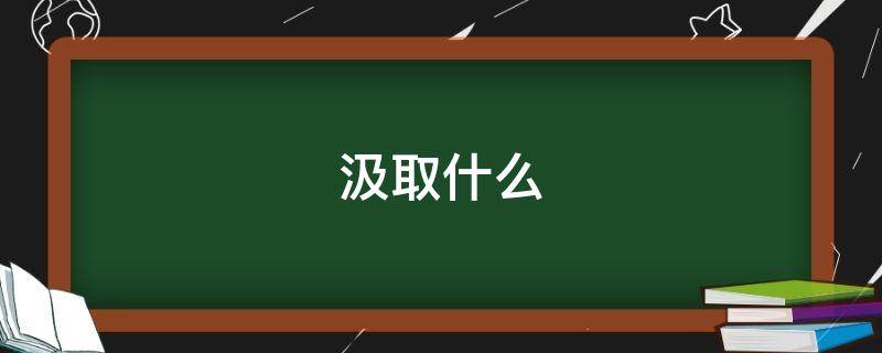 汲取什么