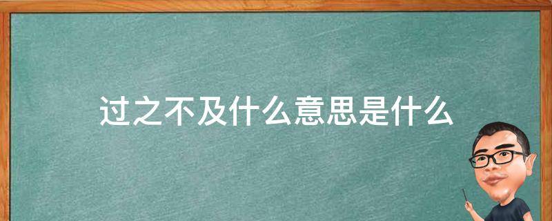 过之不及什么意思是什么