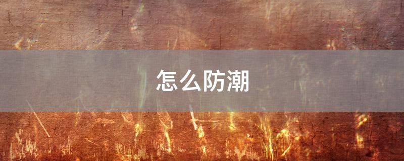怎么防潮