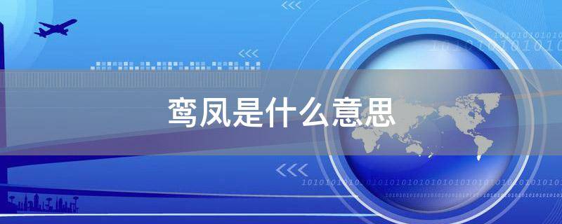 鸾凤是什么意思