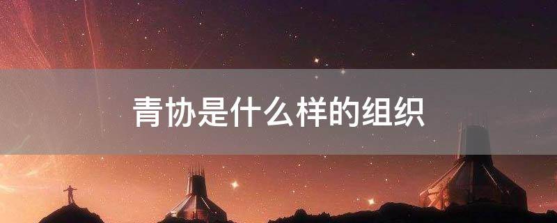 青协是什么样的组织