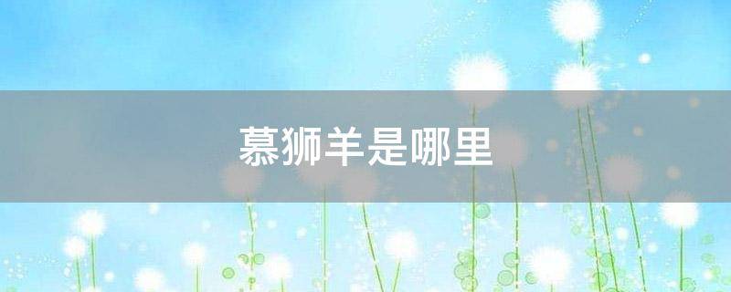 慕狮羊是哪里