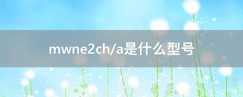 mwne2ch/a是什么型号