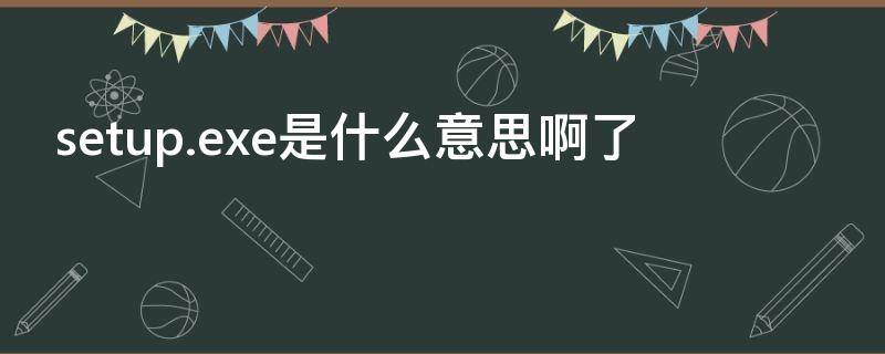 setup.exe是什么意思啊了