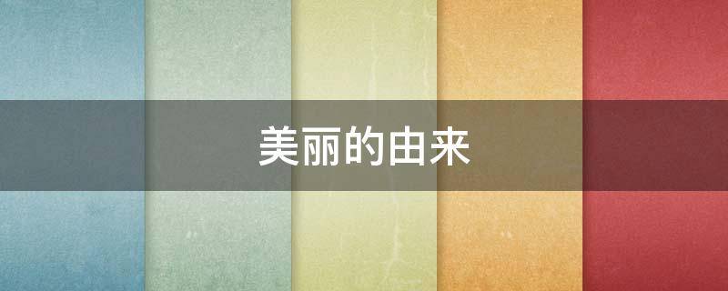 美丽的由来