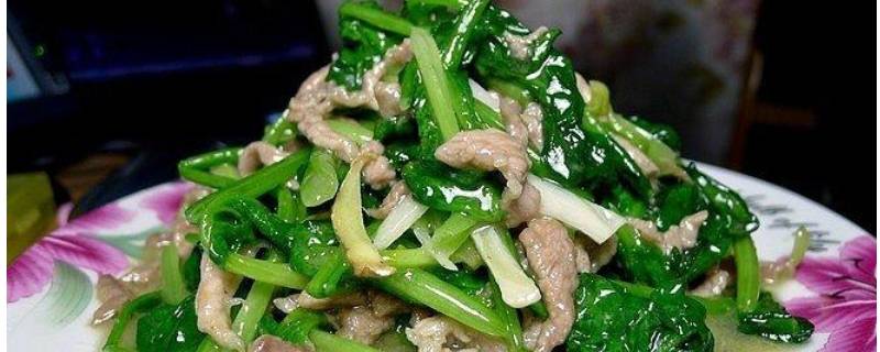 菠菜炒肉怎么弄