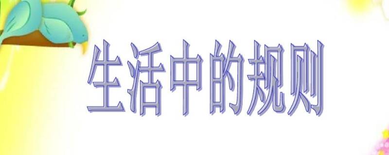 社会生活中的规则有哪些