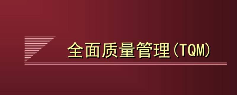 全面质量管理的特点