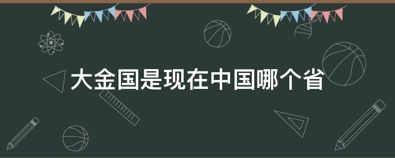 大金国是现在中国哪个省