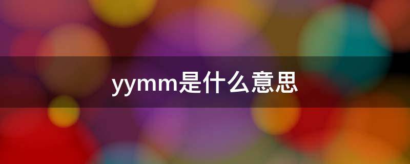 yymm是什么意思