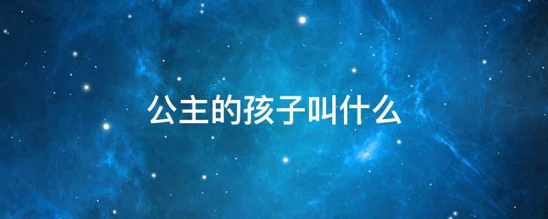 公主的孩子叫什么