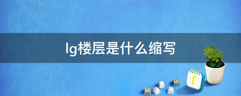 lg楼层是什么缩写