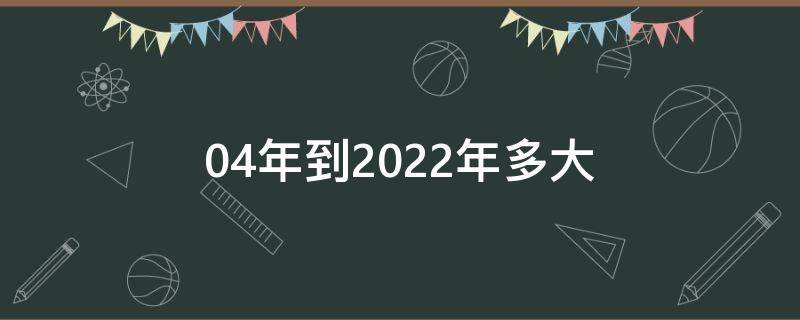 04年到2022年多大