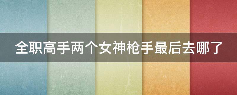 全职高手两个女神枪手最后去哪了