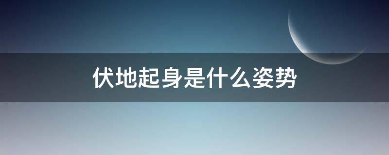 伏地起身是什么姿势