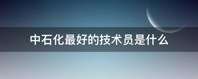 中石化最好的技术员是什么