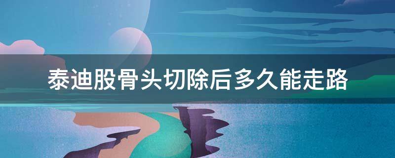 泰迪股骨头切除后多久能走路